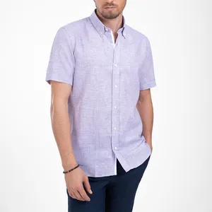 پیراهن آستین کوتاه یقه دکمه دار مردانه ام کی مدل 1898