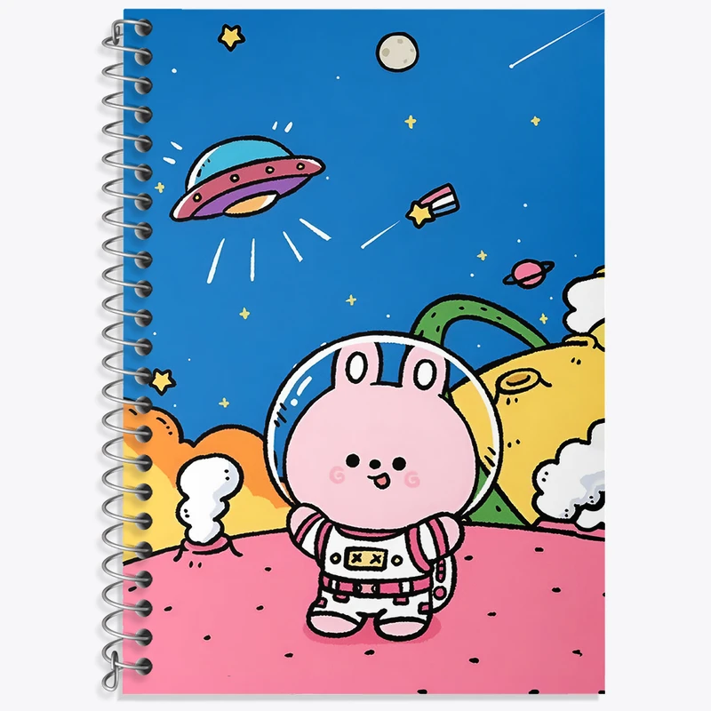 دفتر نت موسیقی 50 برگ خندالو طرح خرگوش فضانورد کد N3912