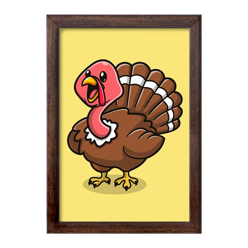 تابلو خندالو طرح حیوانات بامزه بوقلمون کد 29665