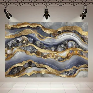 تابلو بوم طرح مخمل رگه ای مدل مدرن کد AR303042