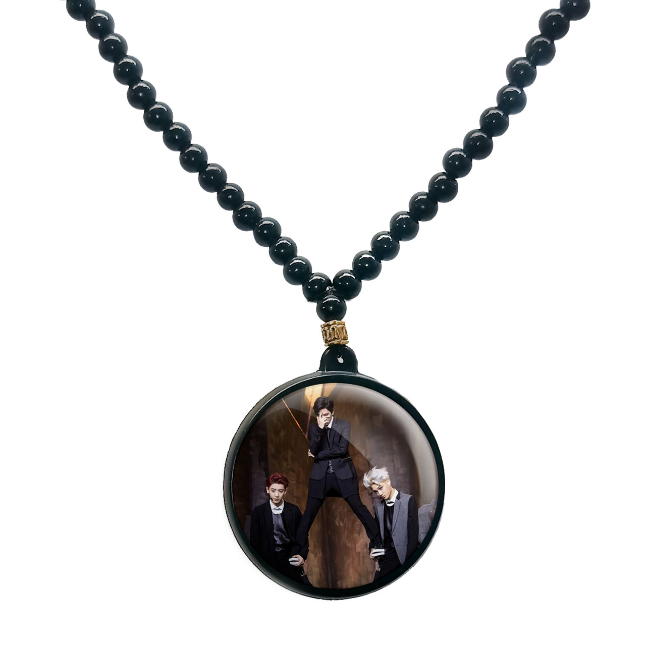 گردنبند پرمانه طرح exo کد pmd.14157 مدل دو طرفه