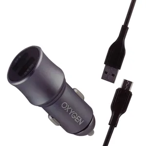شارژر فندکی اکسیژن مدل AC-02 به همراه کابل microUSB