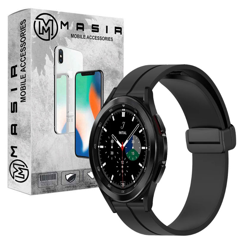 بند مسیر مدل Silicone Magnetic مناسب برای ساعت هوشمند سامسونگ Galaxy Watch 4 Classic 46mm