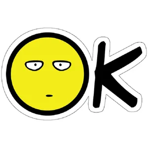 استیکر لپ تاپ مدل Ok Smiley