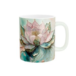 ماگ طرح گل برجسته کد 557