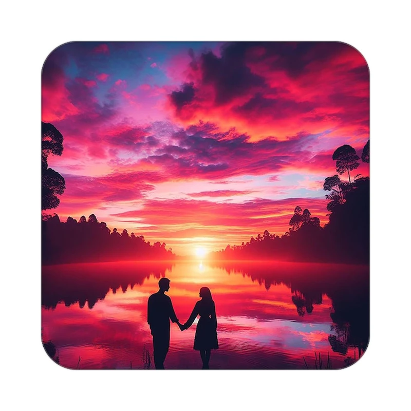 زیر لیوانی کاکتی مدل عاشقانه کد mp13334