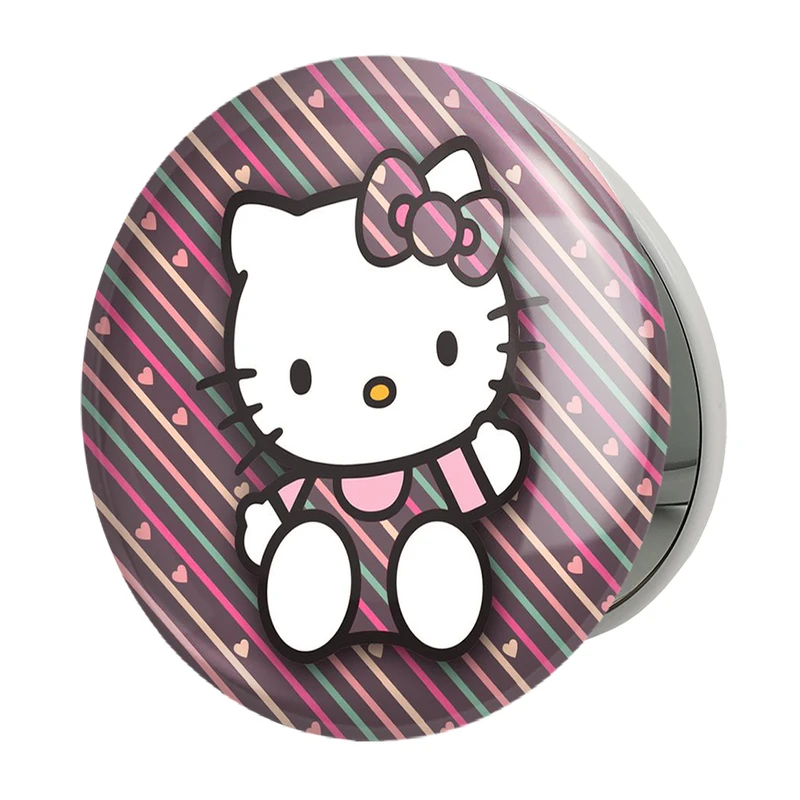 آینه جیبی خندالو طرح هلو کیتی Hello Kitty مدل تاشو کد 2493 