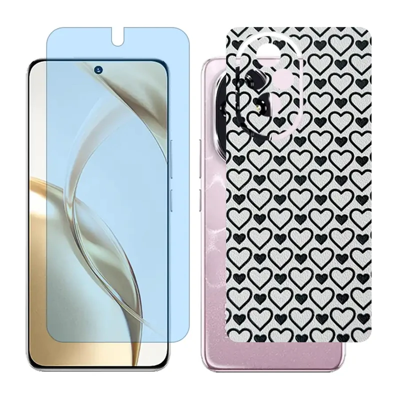 محافظ صفحه نمایش مات آنتی بلو گلس مدل Together مناسب برای گوشی موبایل آنر 200 / Honor 200 به همراه برچسب پوششی پشت گوشی