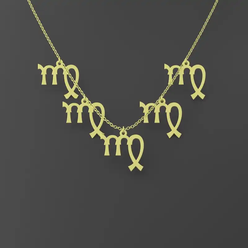 گردنبند طلا 18 عیار زنانه مدوپد مدل هندسی کد RNA16246