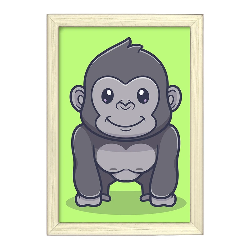 تابلو خندالو طرح حیوانات بامزه گوریل کد 29682