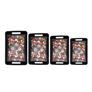 سینی مدل گلدار مجموعه 4 عددی