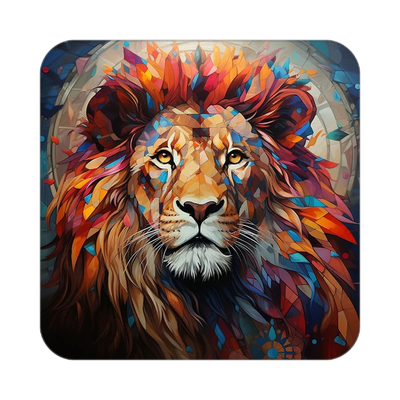 زیر لیوانی کاکتی طرح شیر مدل mp23360