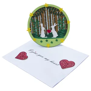 کارت پستال  طرح خرگوش عاشق کد GMH-01