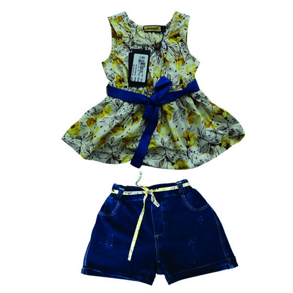 ست تاپ و شلوارک دخترانه رنوال مدل pdr