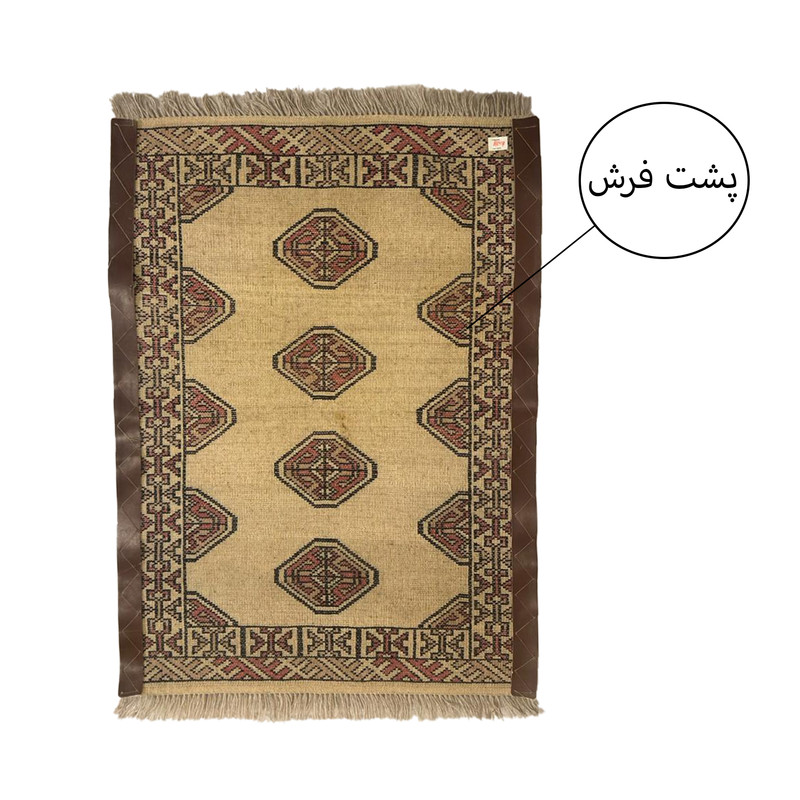 فرش دستبافت نیم متری مدل ترکمن  کد Nkp/stp18