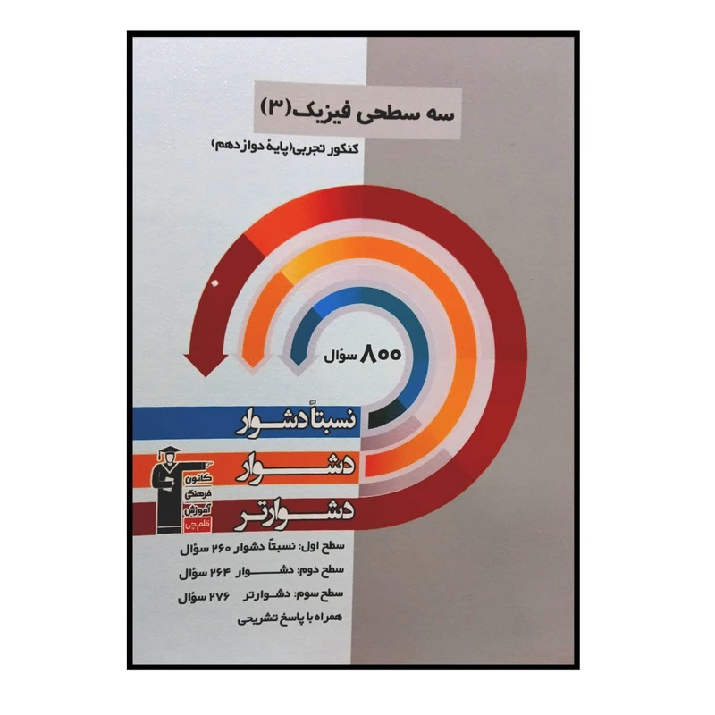 کتاب سه سطحی فیزیک 3 تجربی پایه ی دوازدهم ویژه کنکور 1401 اثر جمعی از نویسندگان انتشارات قلم چی