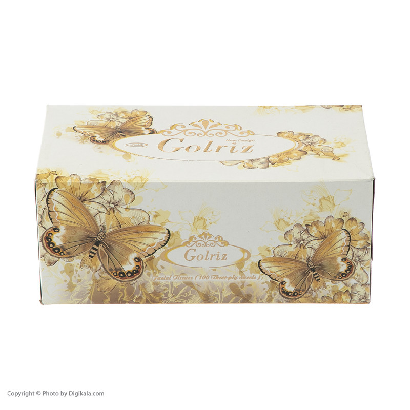 دستمال کاغذی 100 برگ گلریز گلدار طرح آذین