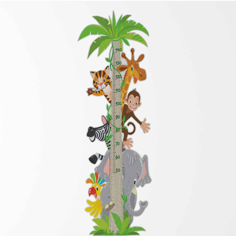 استیکر دیواری اتاق کودک مدل animal height