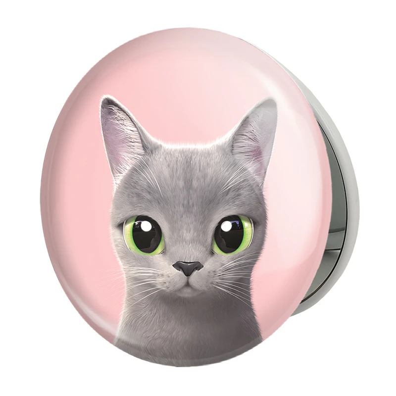 آینه جیبی خندالو طرح گربه مدل تاشو کد 28218 