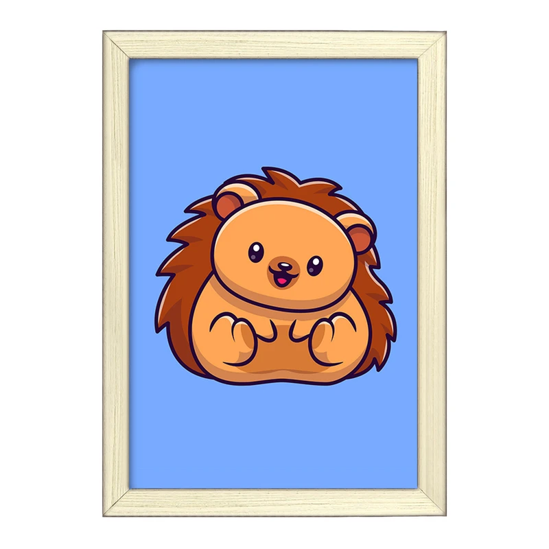 تابلو خندالو طرح حیوانات بامزه جوجه تیغی کد 29643