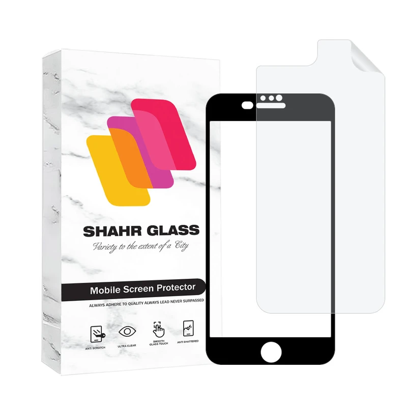 محافظ صفحه نمایش سرامیکی مات شهر گلس مدل MCERAMNANOSH مناسب برای گوشی موبایل اپل iPhone 8 Plus / 7 Plus به همراه محافظ پشت گوشی