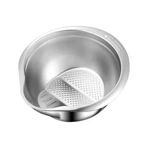 آبکش و آبگیر مدل برنج شوی استیل کد HS13