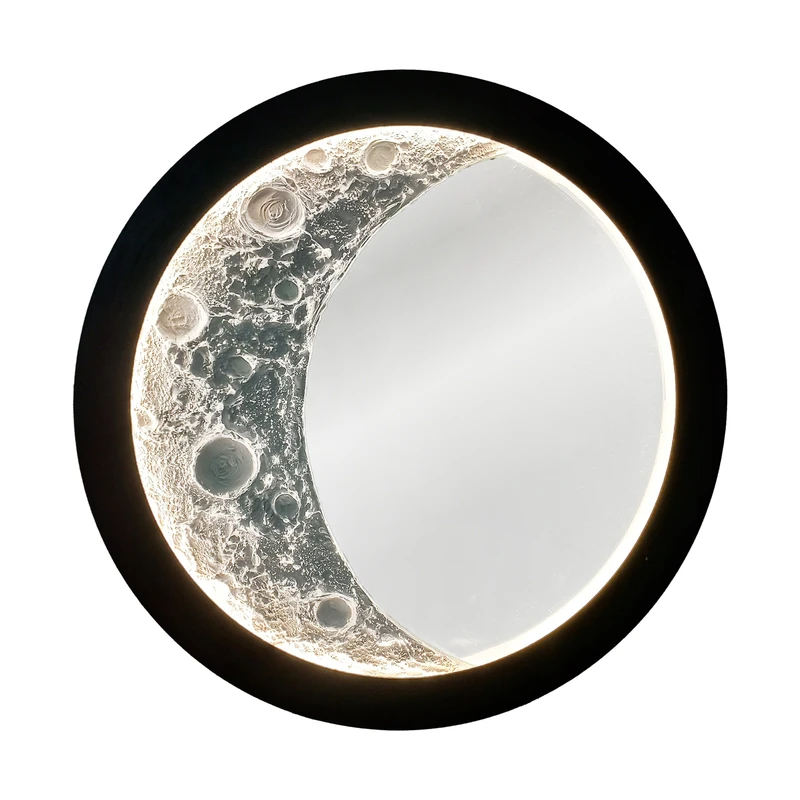 تابلو نوری مدل آینه هلال ماه کد m10020