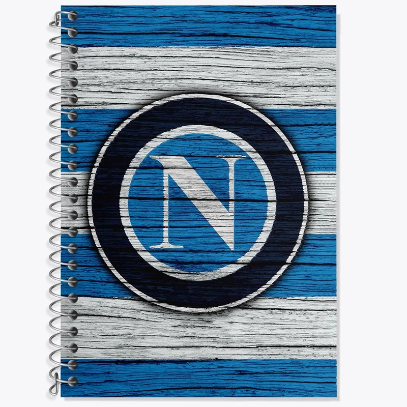 دفتر زبان 50 برگ خندالو مدل دو خط طرح باشگاه ناپولی کد 27387