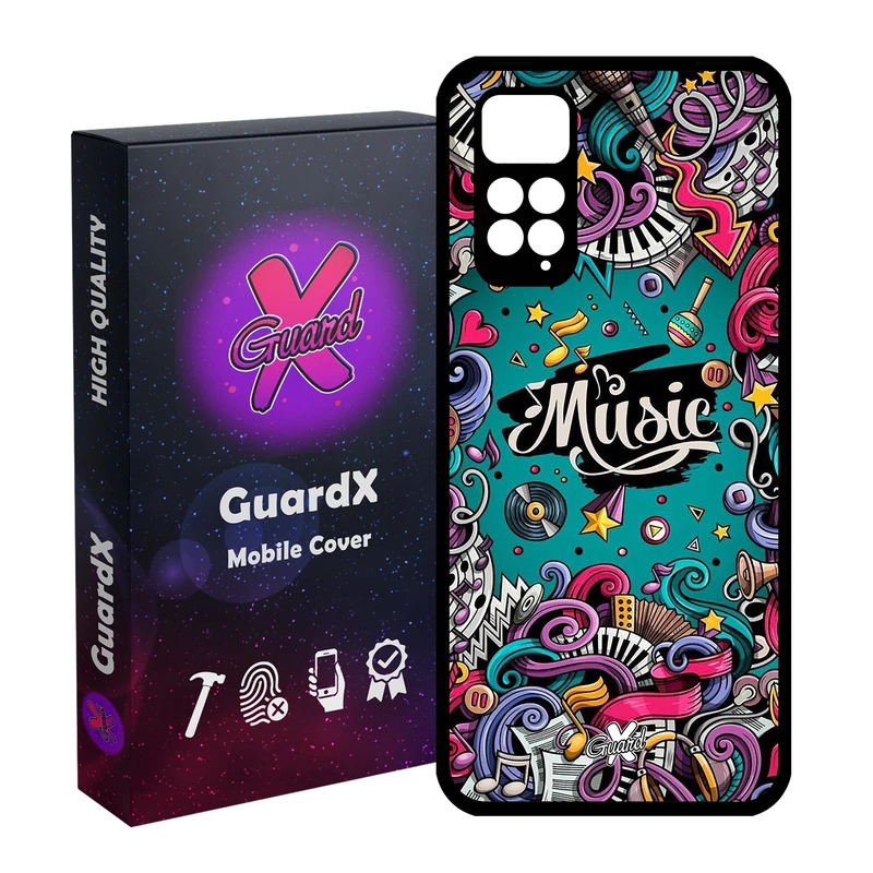 کاور گارد ایکس طرح Music مدل Glass10025 مناسب برای گوشی موبایل شیائومی Redmi Note 11S/ Note 11 4G