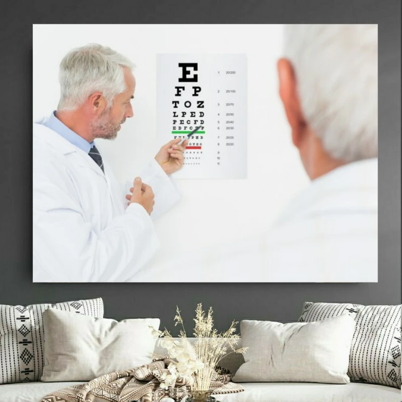 تابلو بوم طرح مخمل بینایی سنجی مدل چشم پزشک کد FP105809