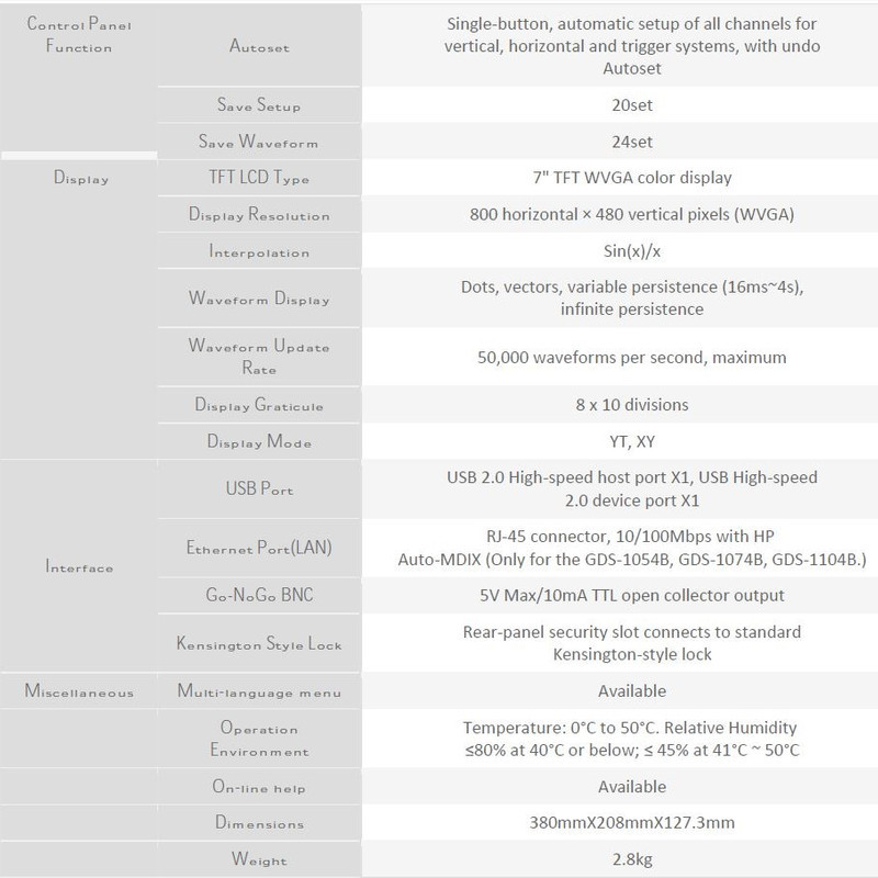 اسیلوسکوپ گودویل مدل  GDS 1104B
