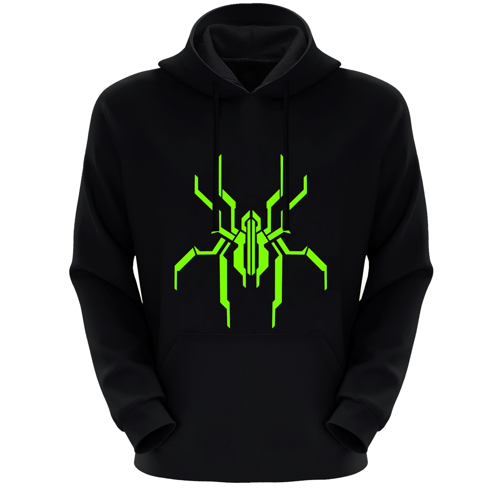 هودی مردانه مدل عنکبوت E1410 رنگ مشکی -  - 2