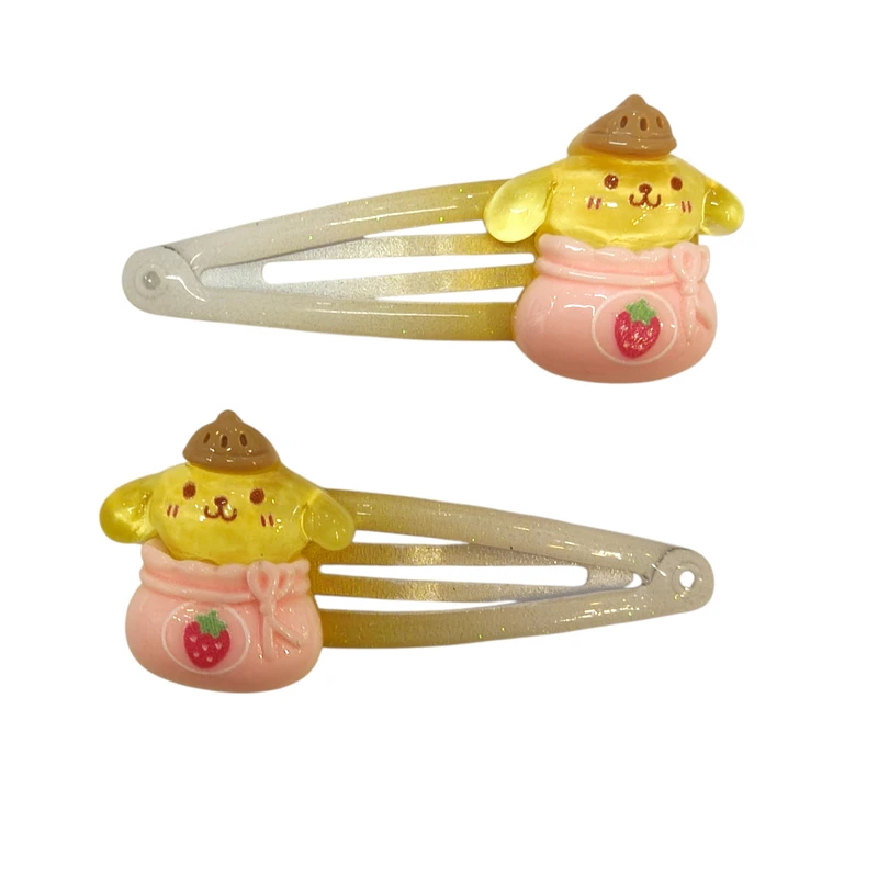 گیره مو دخترانه مدل  تقی پوم پوم پرین کد VENUS-GII03 بسته 2 عددی