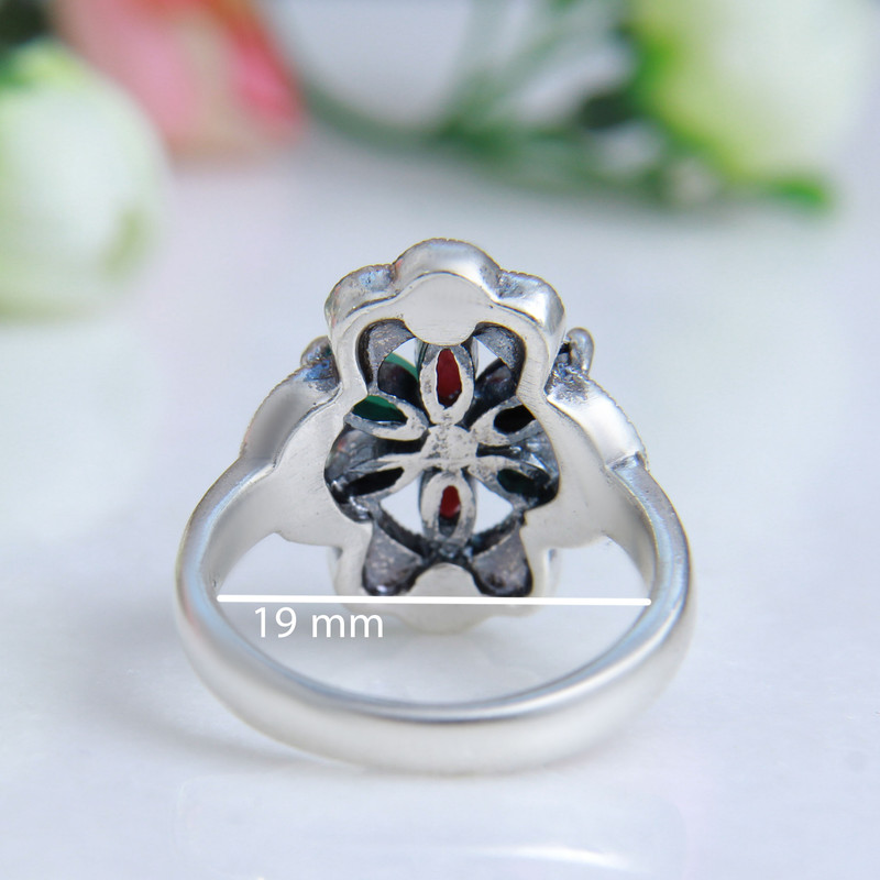 انگشتر نقره زنانه بازرگانی میلادی کد AW_382