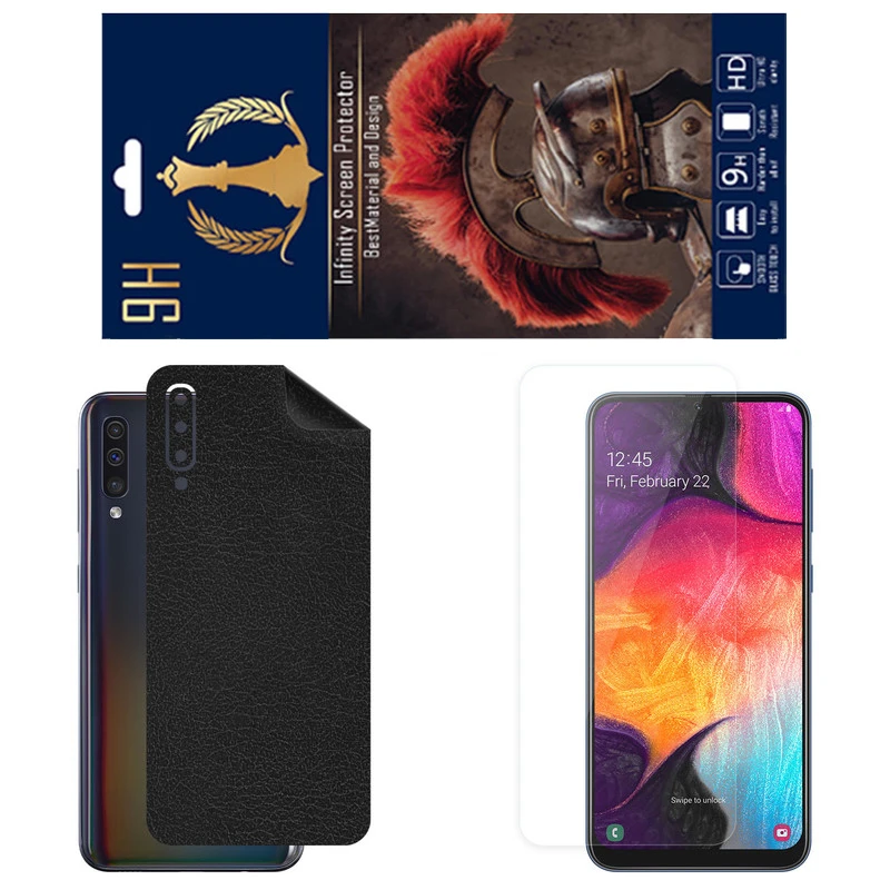 برچسب پوششی اینفینیتی مدل CH مناسب برای گوشی موبایل سامسونگ Galaxy A50 به همراه محافظ صفحه نمایش