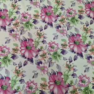 پارچه چادر عرض ۱.۵ متر مدل کدری نخی گلدرشت رنگ کرم