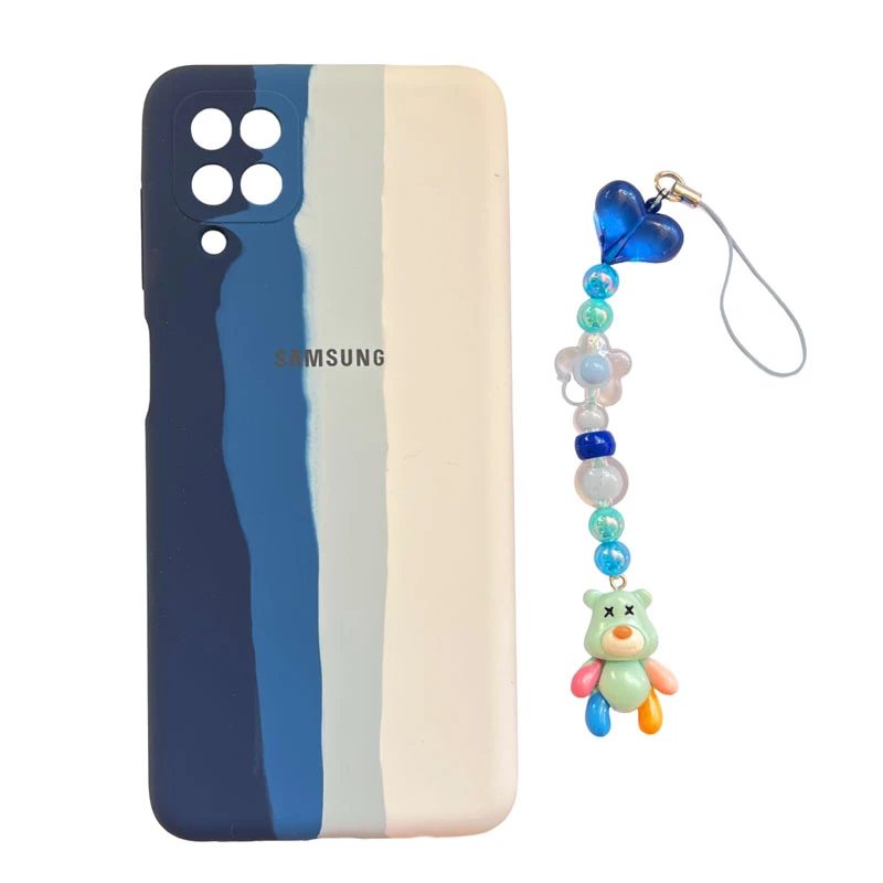 کاور مدل سیلیکونی طرح نیلا کد A11672 مناسب برای گوشی موبایل سامسونگ Galaxy A12 / A12s / A12 Nacho به همراه بند آویز