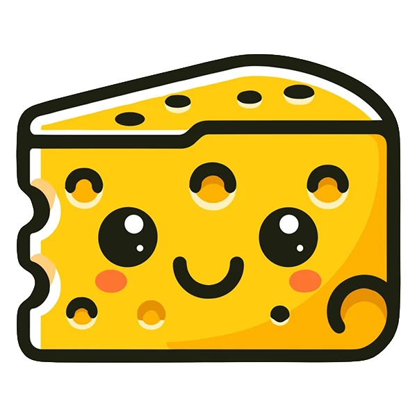 استیکر پارچه و لباس پاد آفرین طرح کارتونی پنیر کد 5442