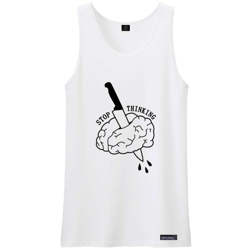 تاپ مردانه 27 مدل STOP THINKING کد WN696