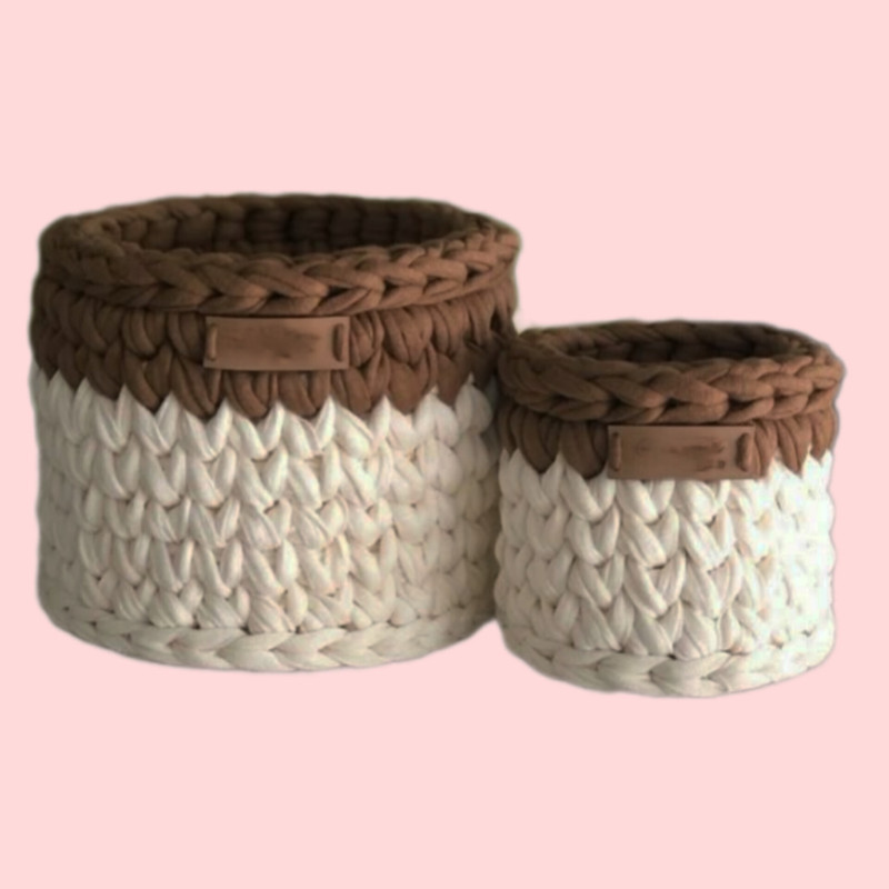 سبد قلاب بافی تریکو کد 5 مجموعه 2 عددی