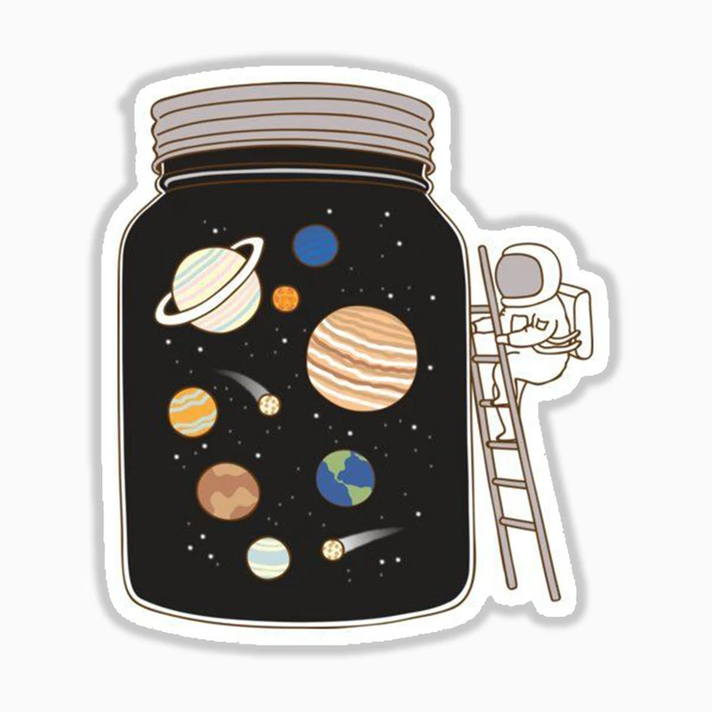 استیکر لپ تاپ و موبایل بووم طرح شیشه فضایی کد MR19