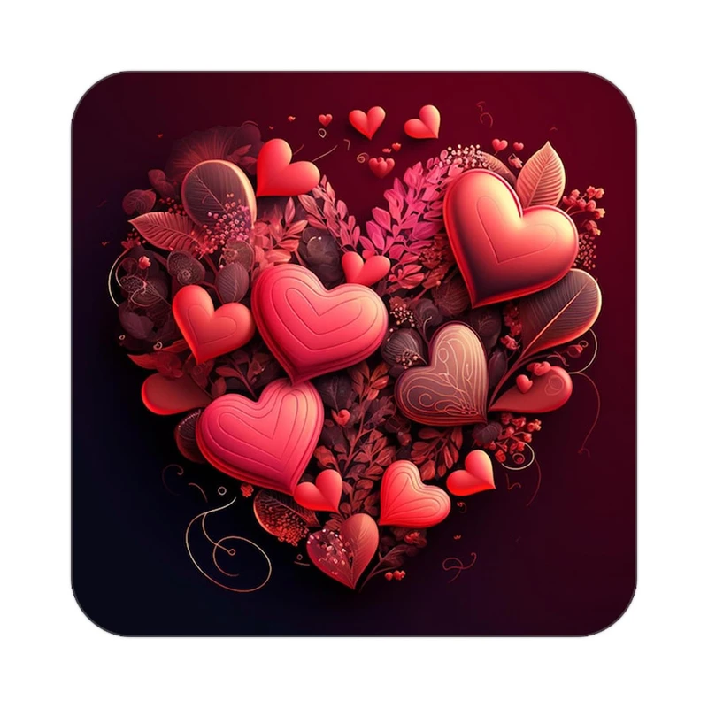 زیر لیوانی کاکتی مدل عاشقانه کد mp10420