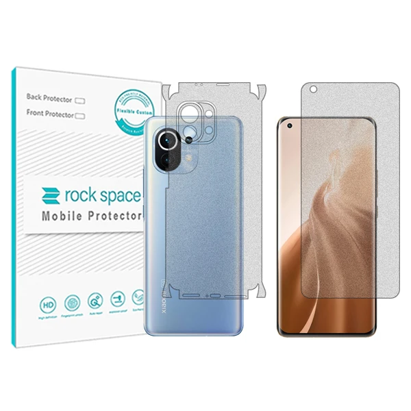 محافظ صفحه نمایش مات راک اسپیس مدل HyMTT مناسب برای گوشی موبایل شیائومی Mi 11 به همراه محافظ پشت گوشی 