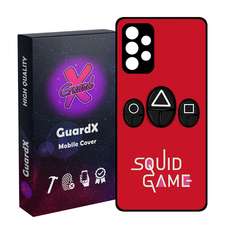 کاور گارد ایکس طرح Squid Game مدل Glass10401 مناسب برای گوشی موبایل سامسونگ Galaxy A32 4G