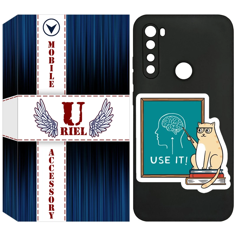 کاور یوریل مدل KSH کد 95 طرح گربه عاقل مناسب برای گوشی موبایل شیائومی Redmi Note 8