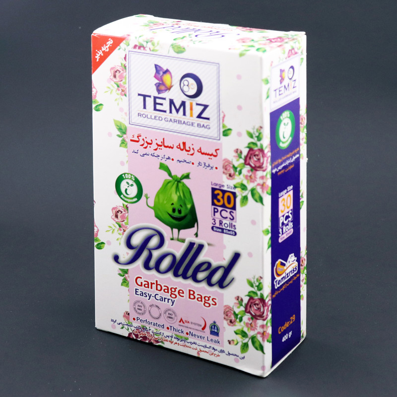 کیسه زباله تمیز 8.5 مدل Large کد 29 بسته 30 عددی