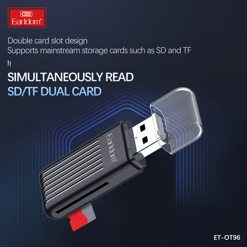 کارت‌خوان ارلدام مدل 2IN1 Card Reader OT96