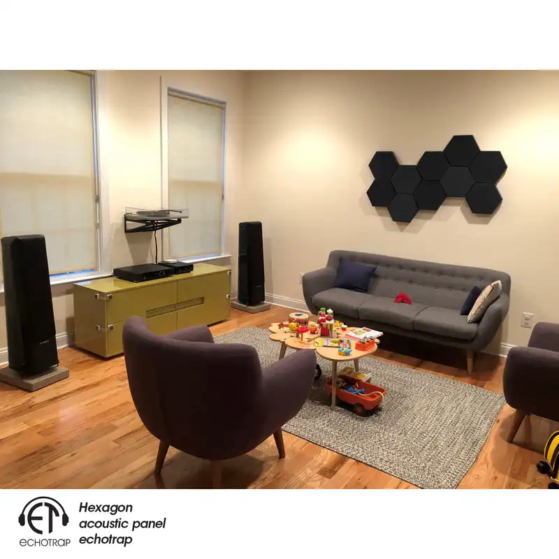 پنل آکوستیک اکوترپ مدل شش ضلعی hex12.12.4 بسته 24 عددی