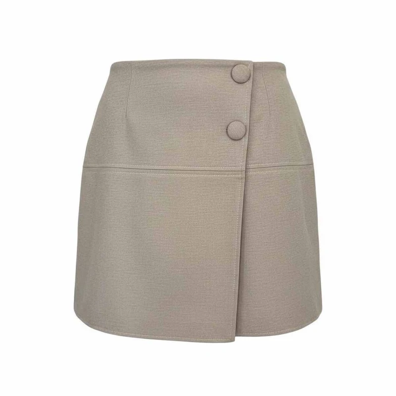 دامن راسته زنانه مدل کوتاه آستردار کد 003