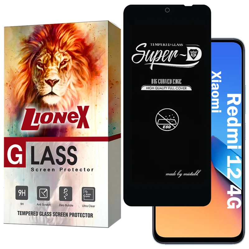 محافظ صفحه نمایش لایونکس مدل SUPERDNL مناسب برای گوشی موبایل شیائومی Redmi 12 4G